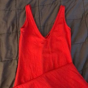 Bright red forever 21 midi dress